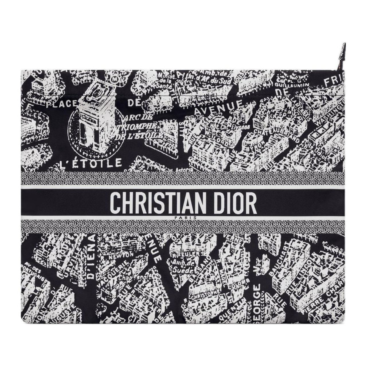 DIOR DiorTravel Technical Fabric Clutch Women's Black/White