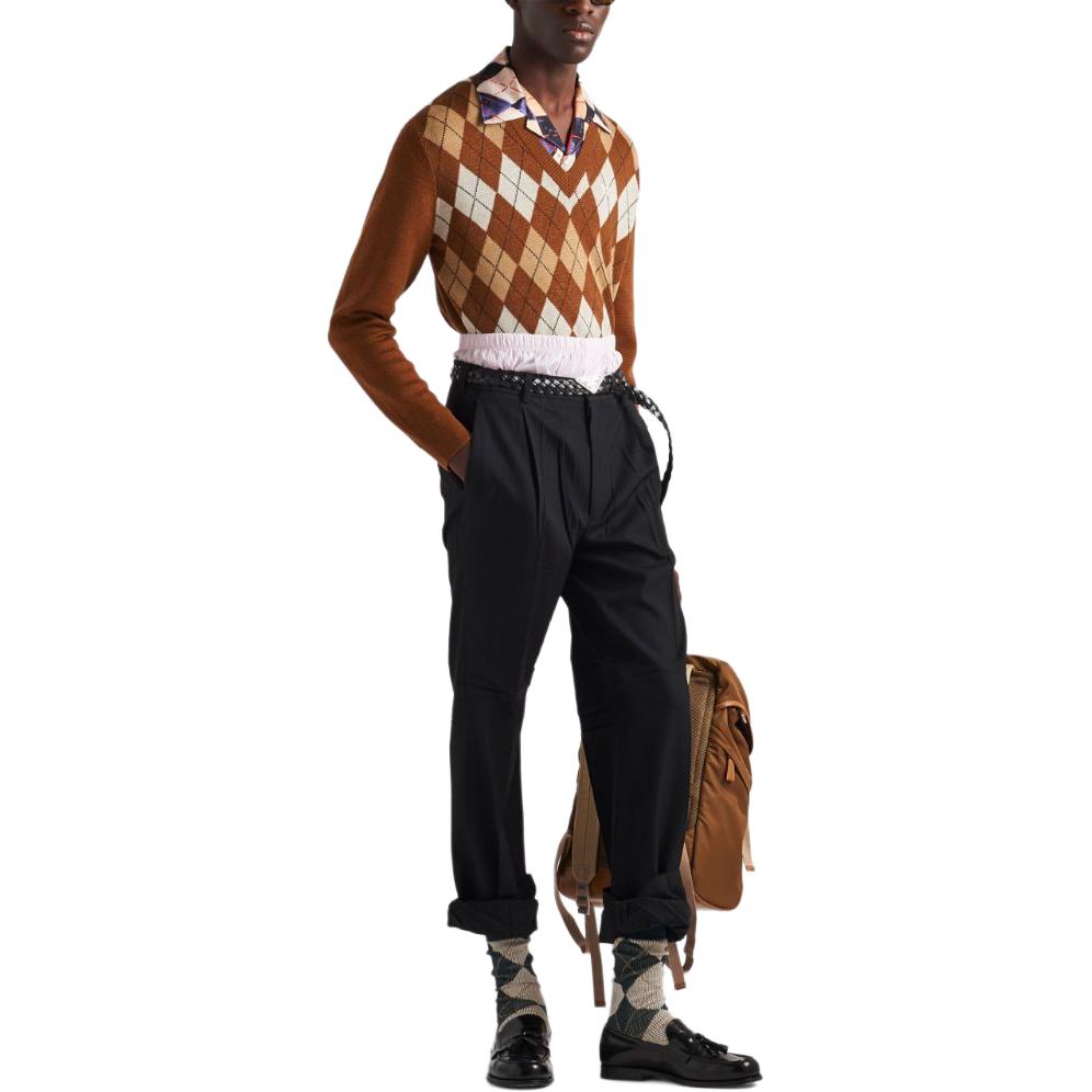 PRADA Sweaters Men Brown