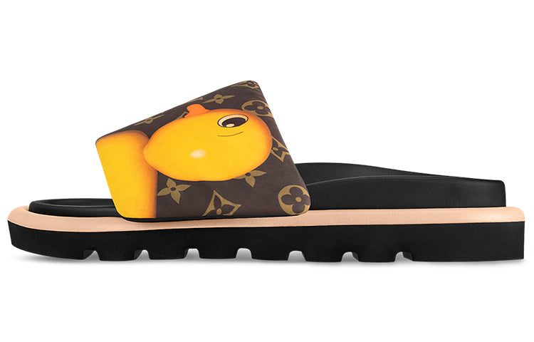 LOUIS VUITTON Pillow Slip-Resistant Slide Slippers Women's Brown