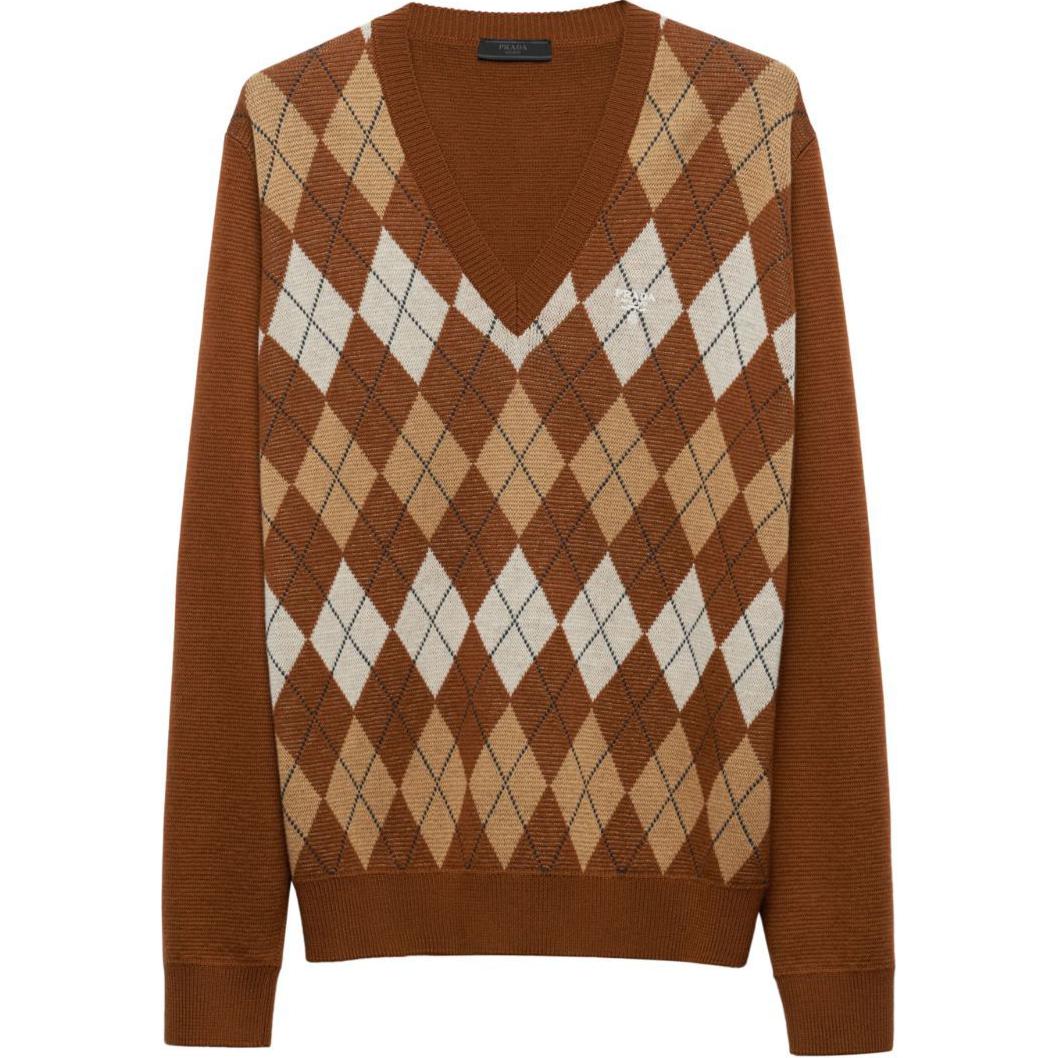 PRADA Sweaters Men Brown