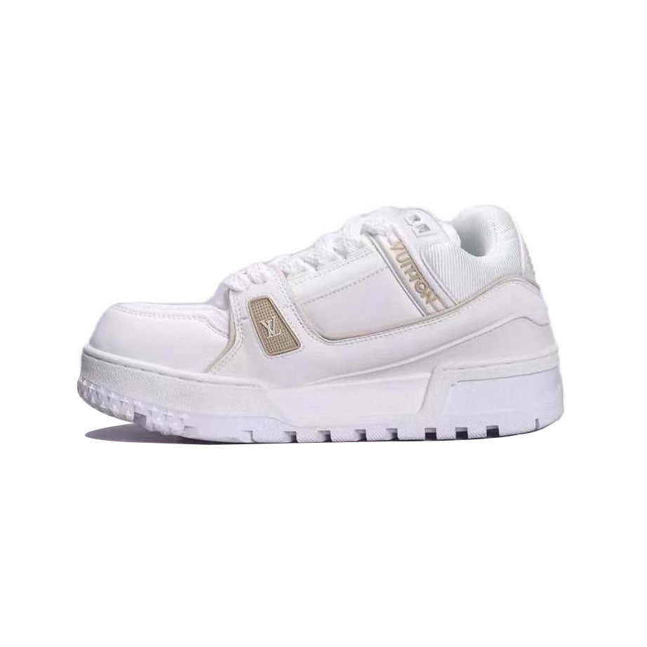 LOUIS VUITTON Trainer Maxi Slip Resistant Low Top Skateboard Shoes Unisex White