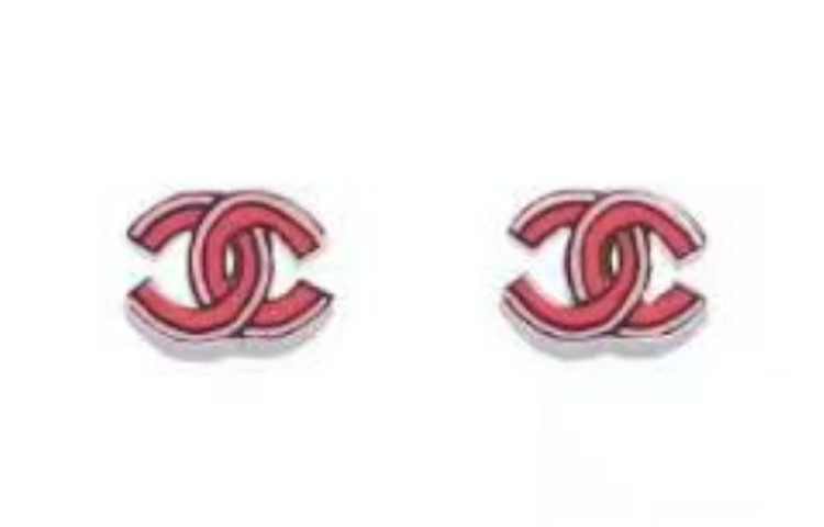 CHANEL Stud Earrings Women's Pink