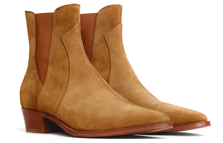 CELINE Camargue Chelsea Boots Men's Brown