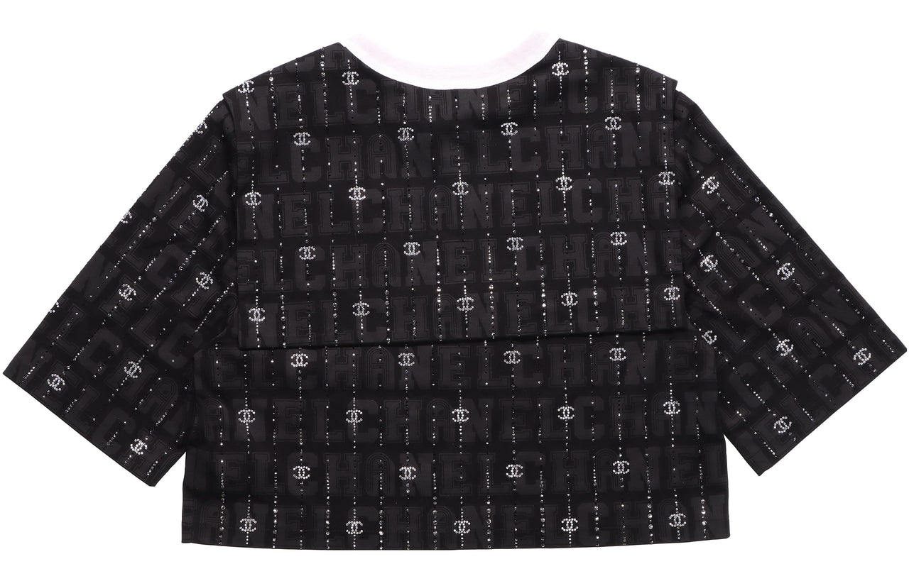 CHANEL SS23 T-Shirt Women's Black Silver