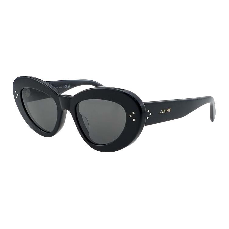 CELINE Plate Frame Cat Eye Sunglasses Women's Black