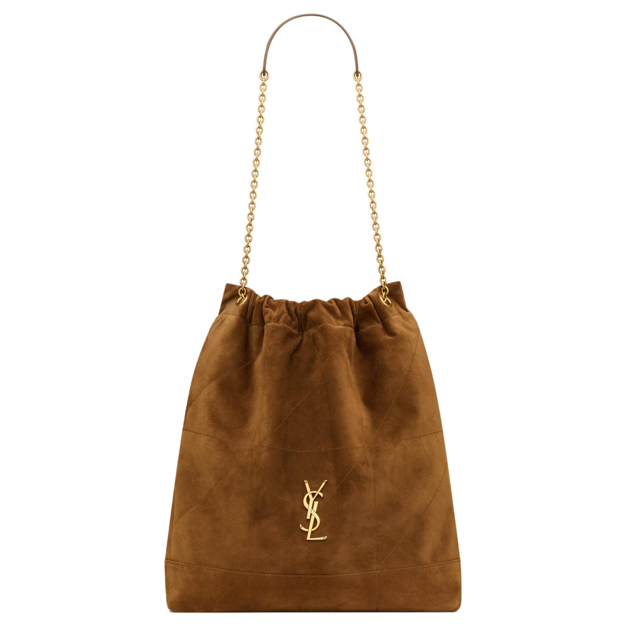 SAINT LAURENT Jamie Calfskin Shoulder Bag Tubas Women's Caramel