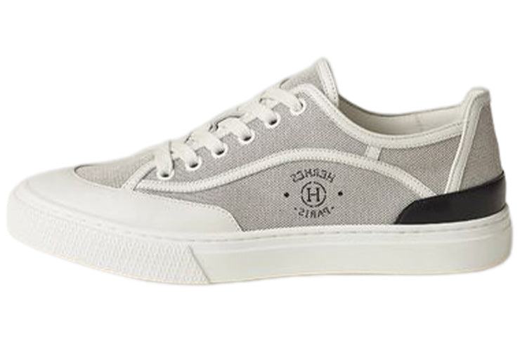 HERMES Paris Low Top Stylish Skateboarding Shoes Women's Gray