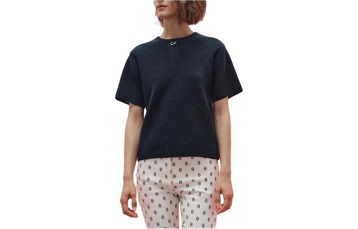 HERMES Crop Tops Women's Marine Blue