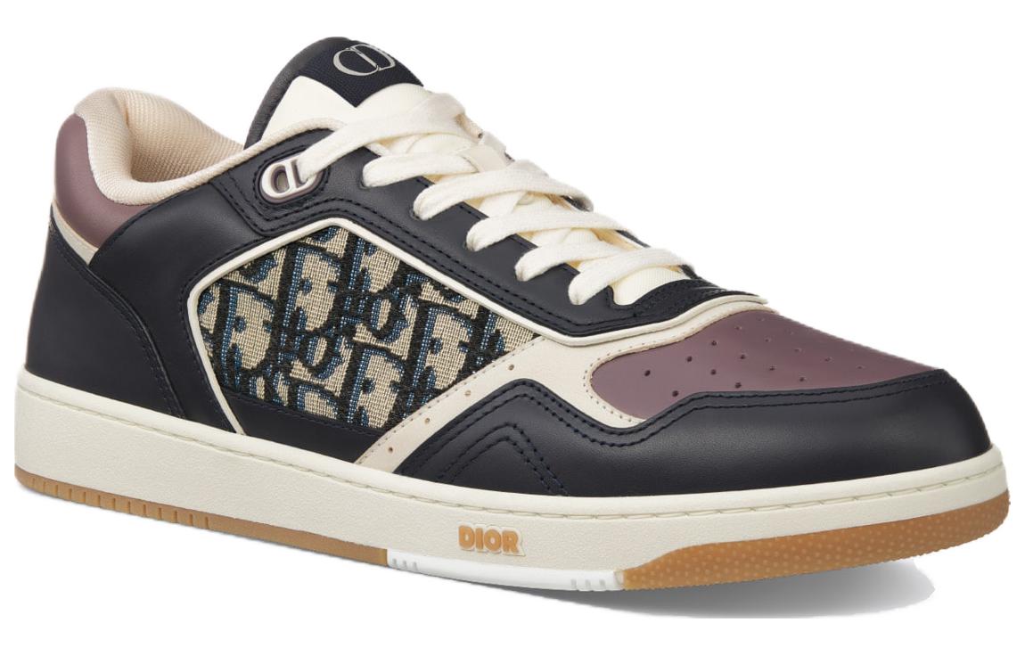 DIOR B27 Low Deep Blue Plum DIOR Oblique Jacquard