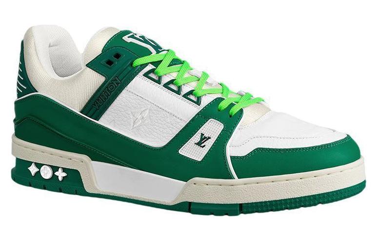 LOUIS VUITTON LV Trainer White Green