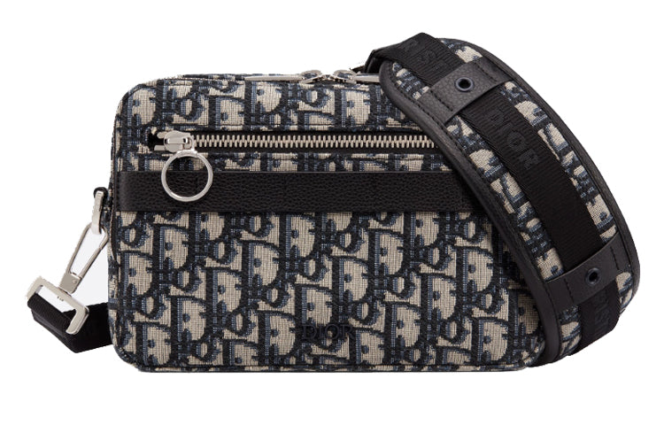 DIOR Oblique Jacquard With Cow Leather Crossbody Bag, Shoulder Bag Men's