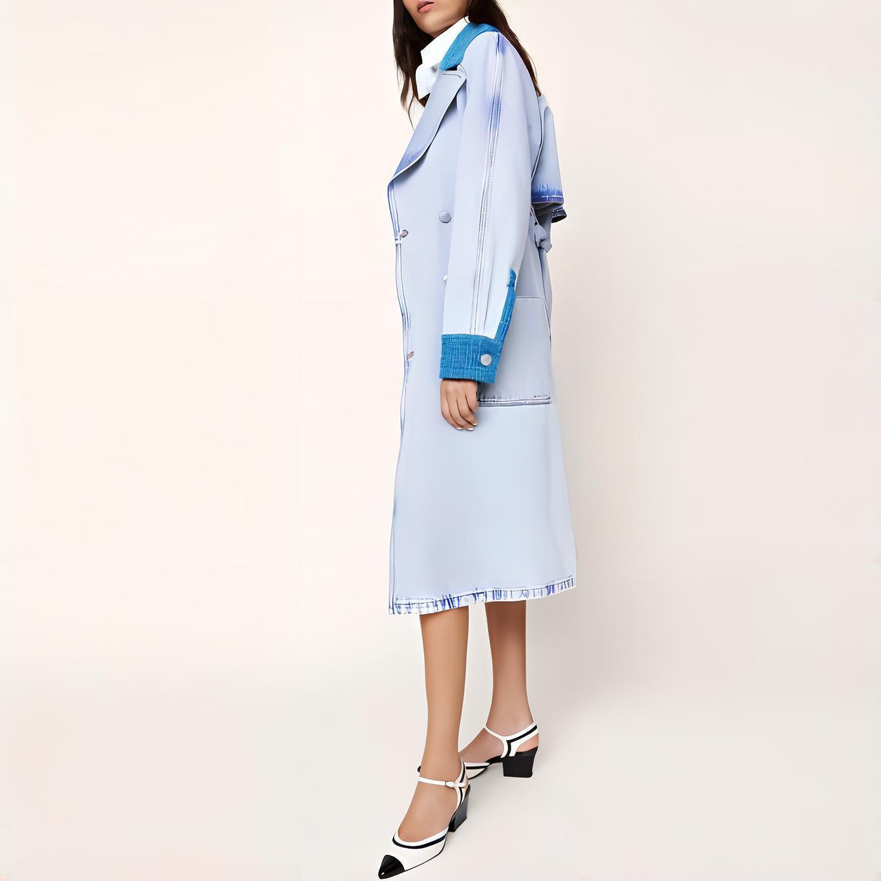CHANEL Coats Women's Blue
