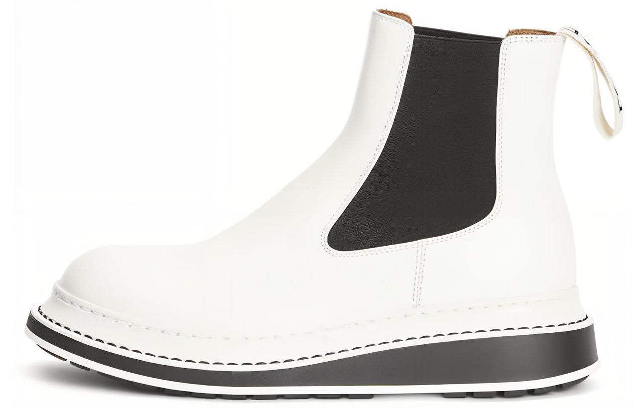 LOEWE Ankle-Length Chelsea Boots Low Heel Men's White
