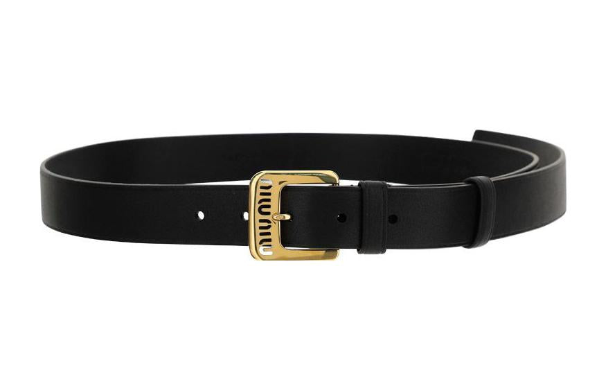 MIU MIU Logo embellished Leather Belt