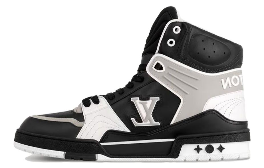LOUIS VUITTON Trainer Cushioning, Wear Resistant High Top Skateboard Shoes Men's Black