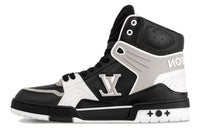 LOUIS VUITTON Trainer Cushioning, Wear Resistant High Top Skateboard Shoes Men's Black