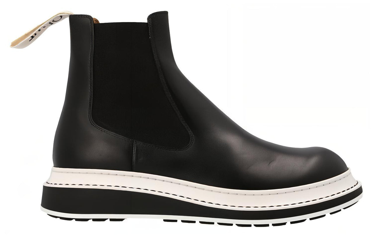 LOEWE Short Chelsea Boots Men's Black