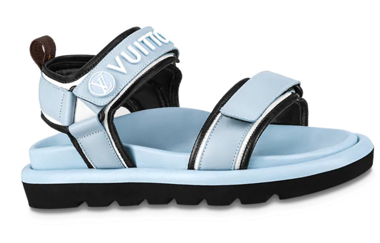 LOUIS VUITTON Pool Pillow Comfort Strap Sandals Women's Blue