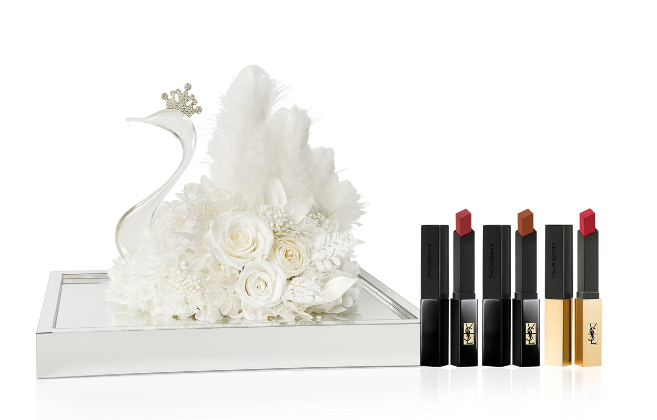 SAINT LAURENT Small Gold Bar/Small Black Stripes Lipsticks Matte Easy To Color 3 Pieces/set/4 Pieces/set