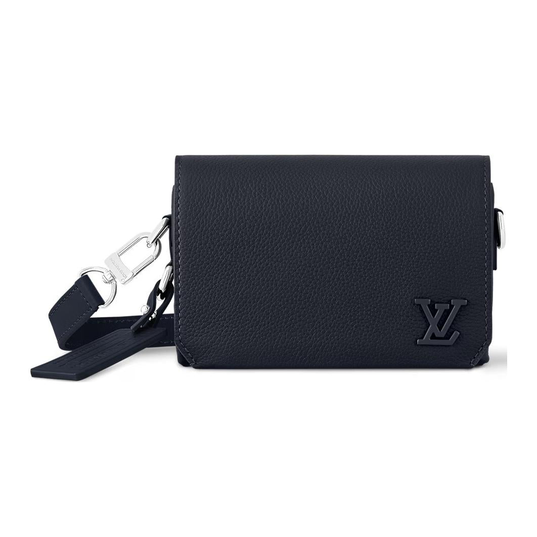 LOUIS VUITTON Fastline Cow Leather Messenger Bag Handheld Shoulder Bag Mini Unisex Blue