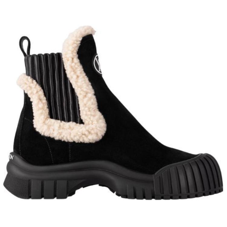 LOUIS VUITTON Short Chelsea Boots Women's Black