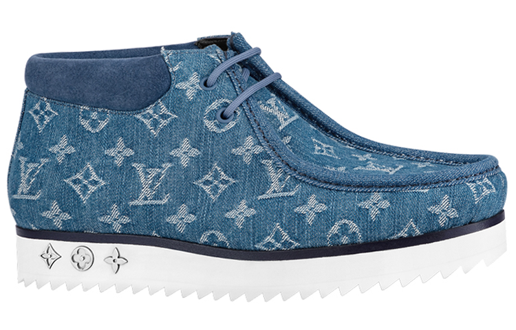 LOUIS VUITTON Mods Ankle Boots 'Denim Monogram'