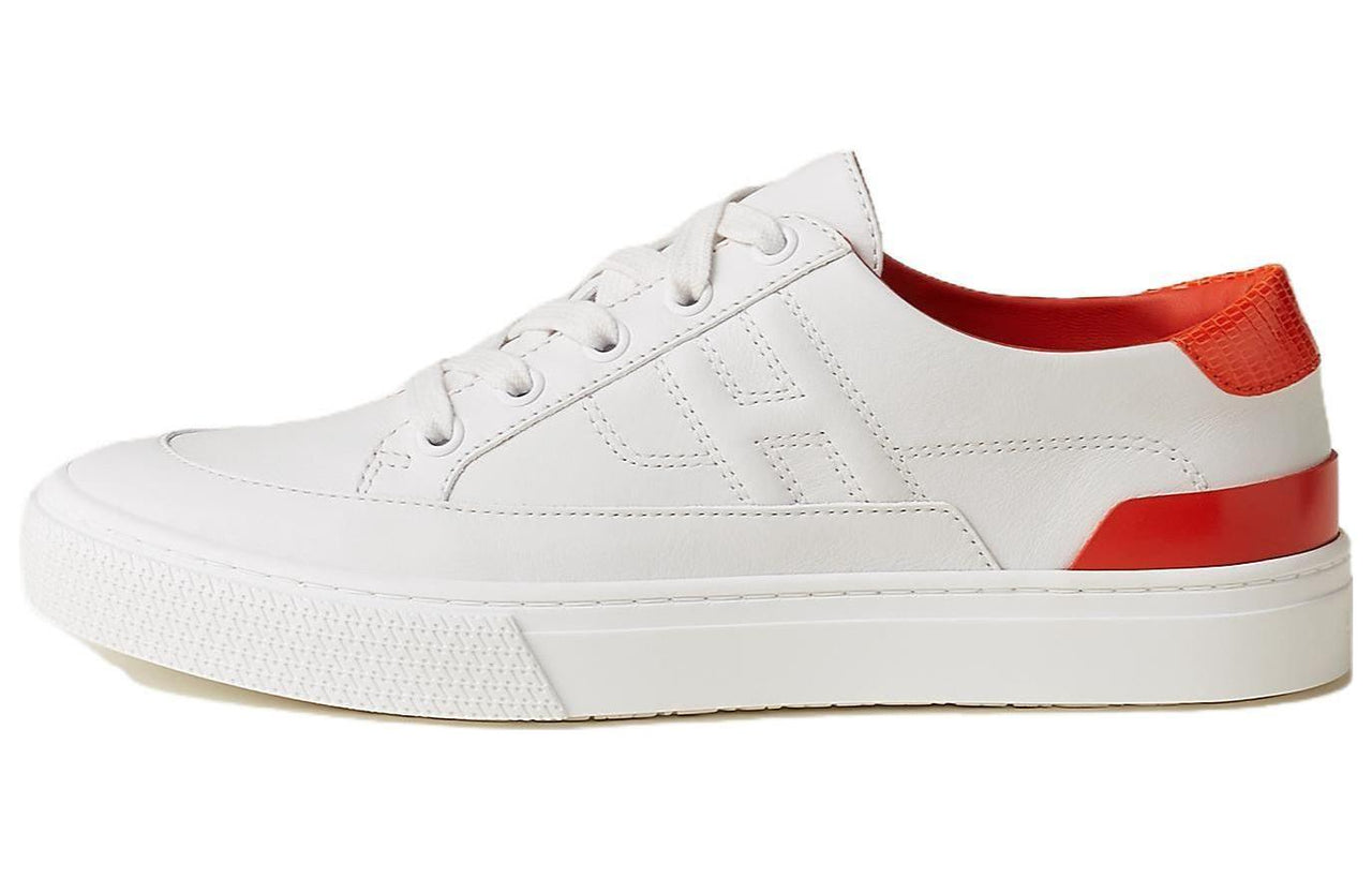 HERMES Deep Low Top Skateboard Shoes Women's White Red