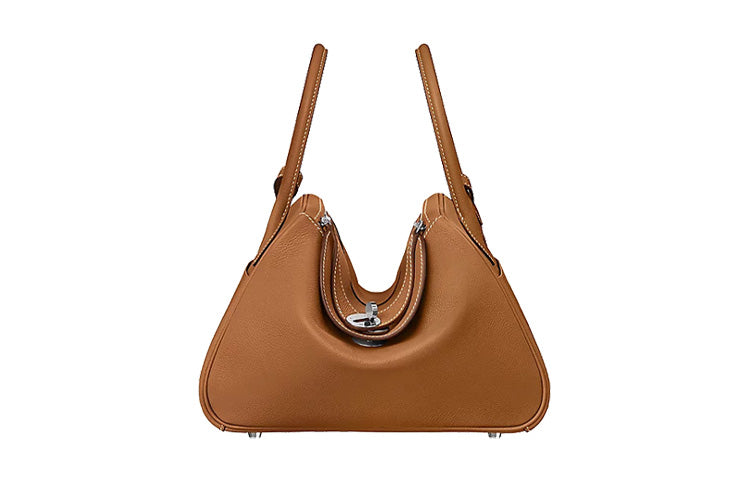 HERMES Lindy Evercolor Calfskin Handbag, Shoulder Bag Women's