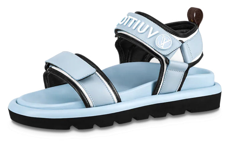 LOUIS VUITTON Pool Pillow Comfort Strap Sandals Women's Blue