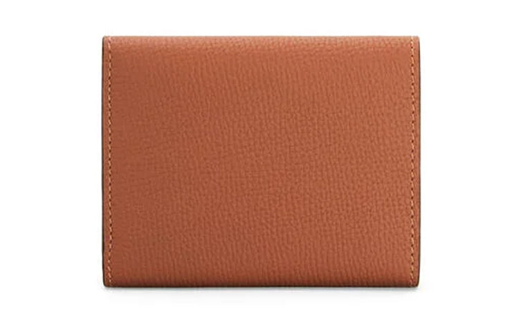 LOEWE Anagram Pebbled Cow Leather Wallet Women's Brown