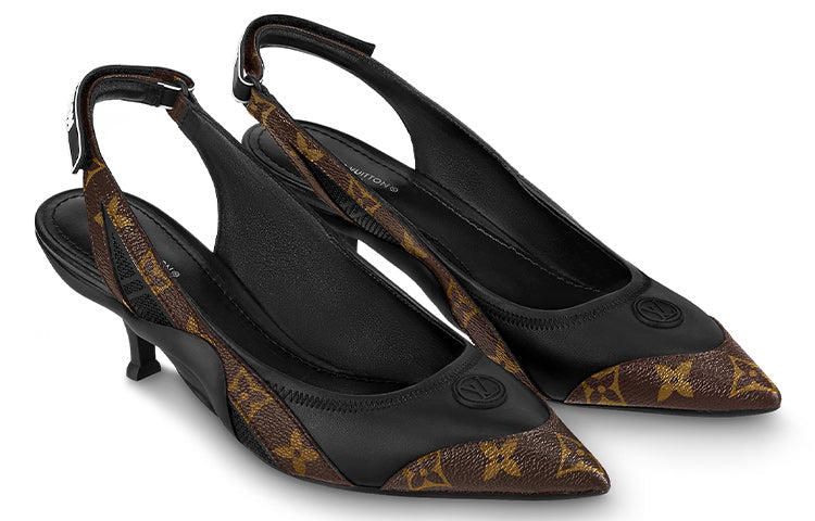 LOUIS VUITTON Archlight Slim Heel Mary Jane Shoes Women's Brown Black