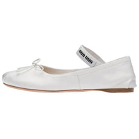 MIU MIU Logo-strap Ballerina Shoes