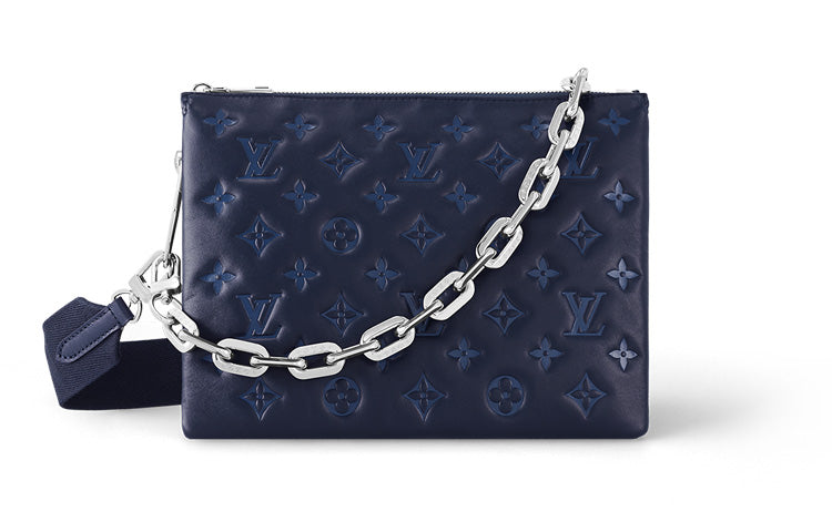 LOUIS VUITTON Coussin Lambskin Chain Bag Crossbody Bag Shoulder Bag Small Size Women's Ocean Blue