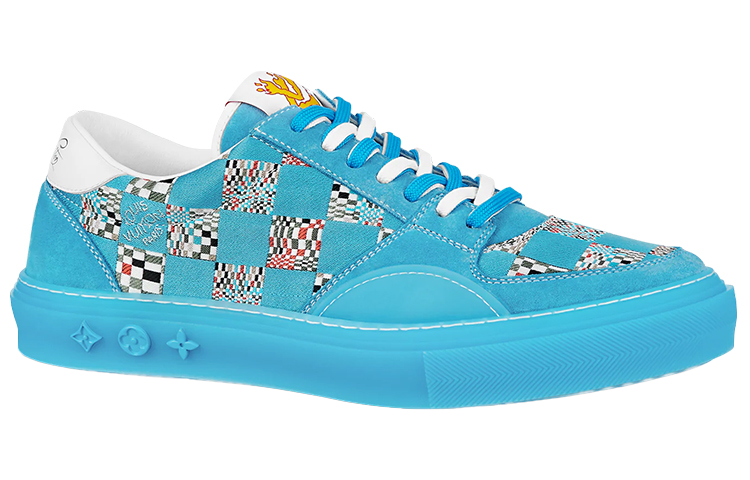 LOUIS VUITTON Ollie Sneakers 'Blue Plaid Monogram' 1A8Q55