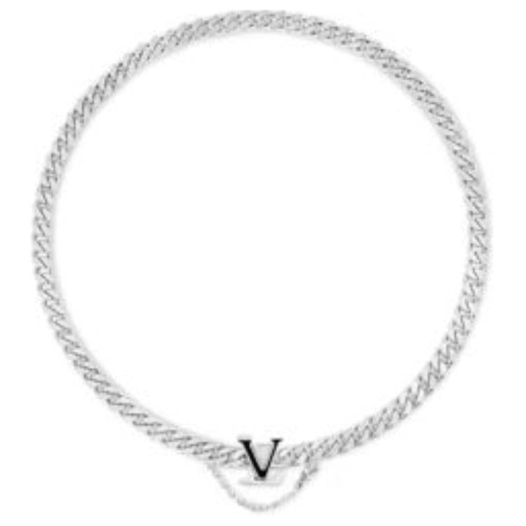 LOUIS VUITTON 925 Sterling Silver Necklaces Men's Silver