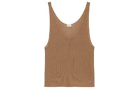 SAINT LAURENT Tank Tops Women's Khaki