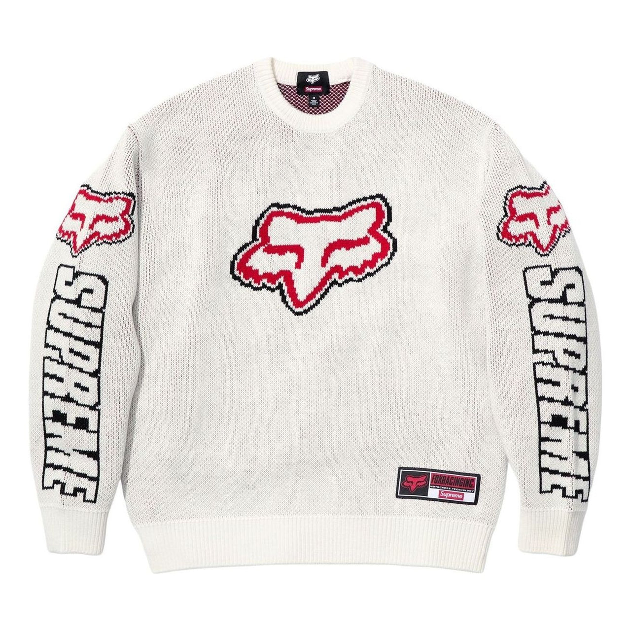 Supreme x Fox Racing Sweater 'White' FW25SK36-WHITE
