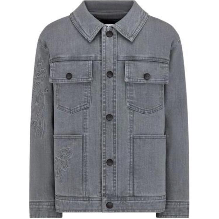 DIOR SS23 Denim Jacket Gray Kids'
