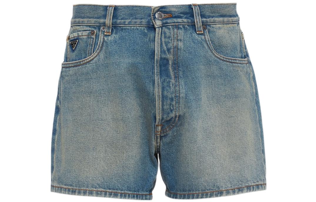 PRADA SS23 Denim Shorts Men's Denim Blue