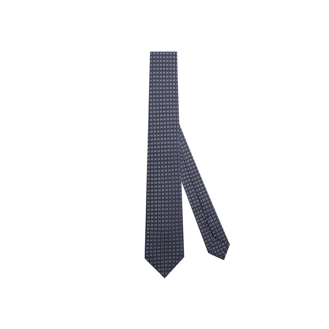 HERMES Silk Ties Men's Tarasa Blue