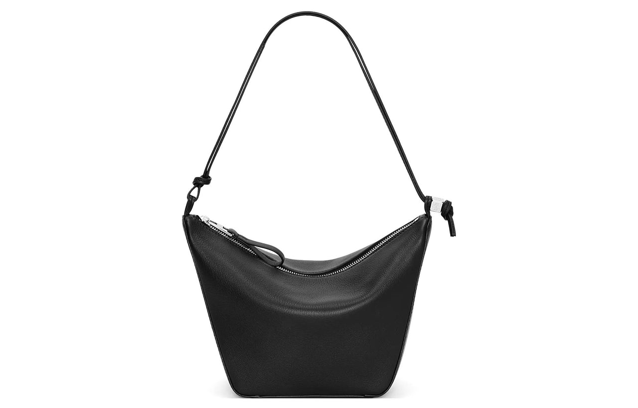 LOEWE Hammock Hobo Cow Leather Hobo Bag, Handbag, Shoulder Bag Women's Black