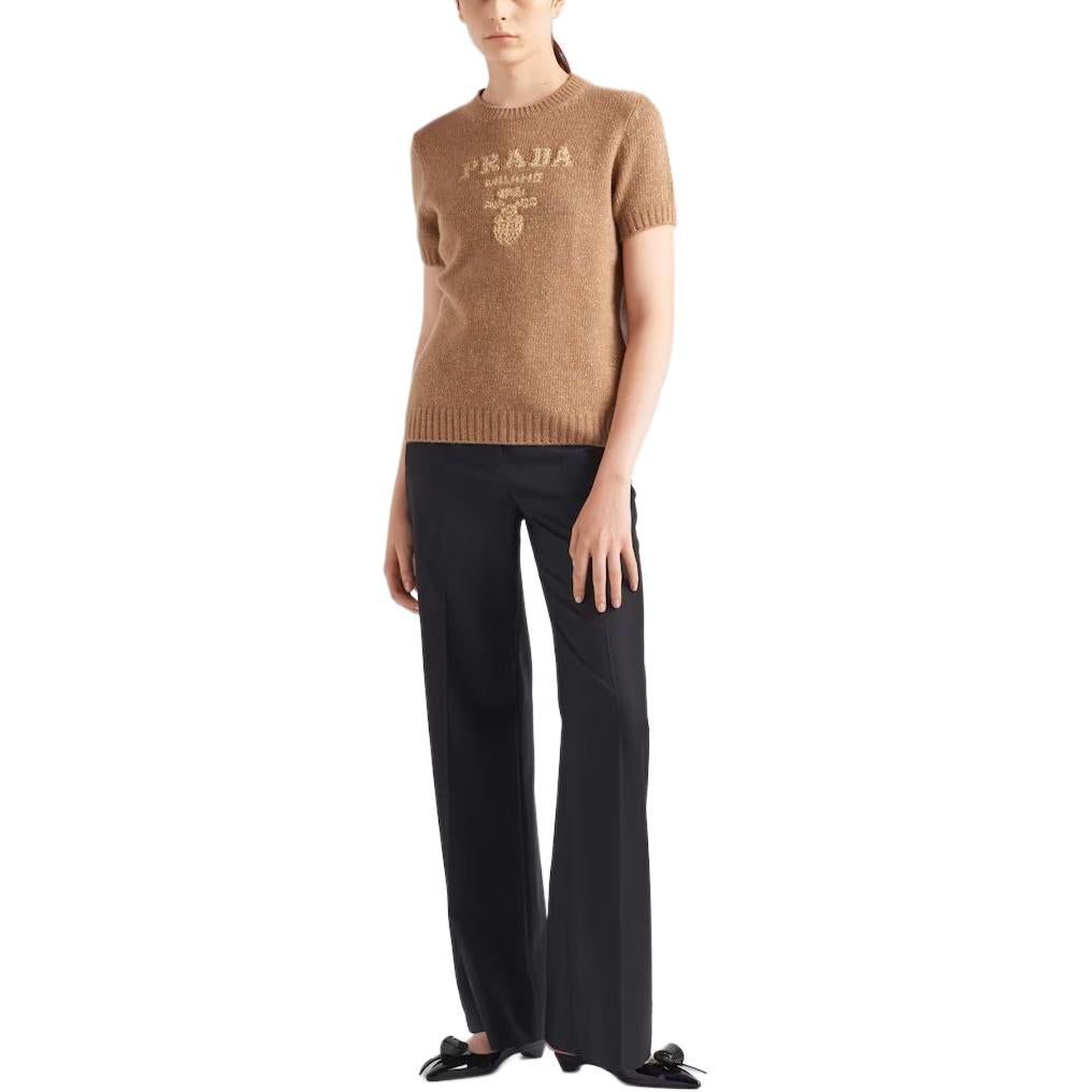PRADA Logo Detailed Crewneck Knitted Jumper