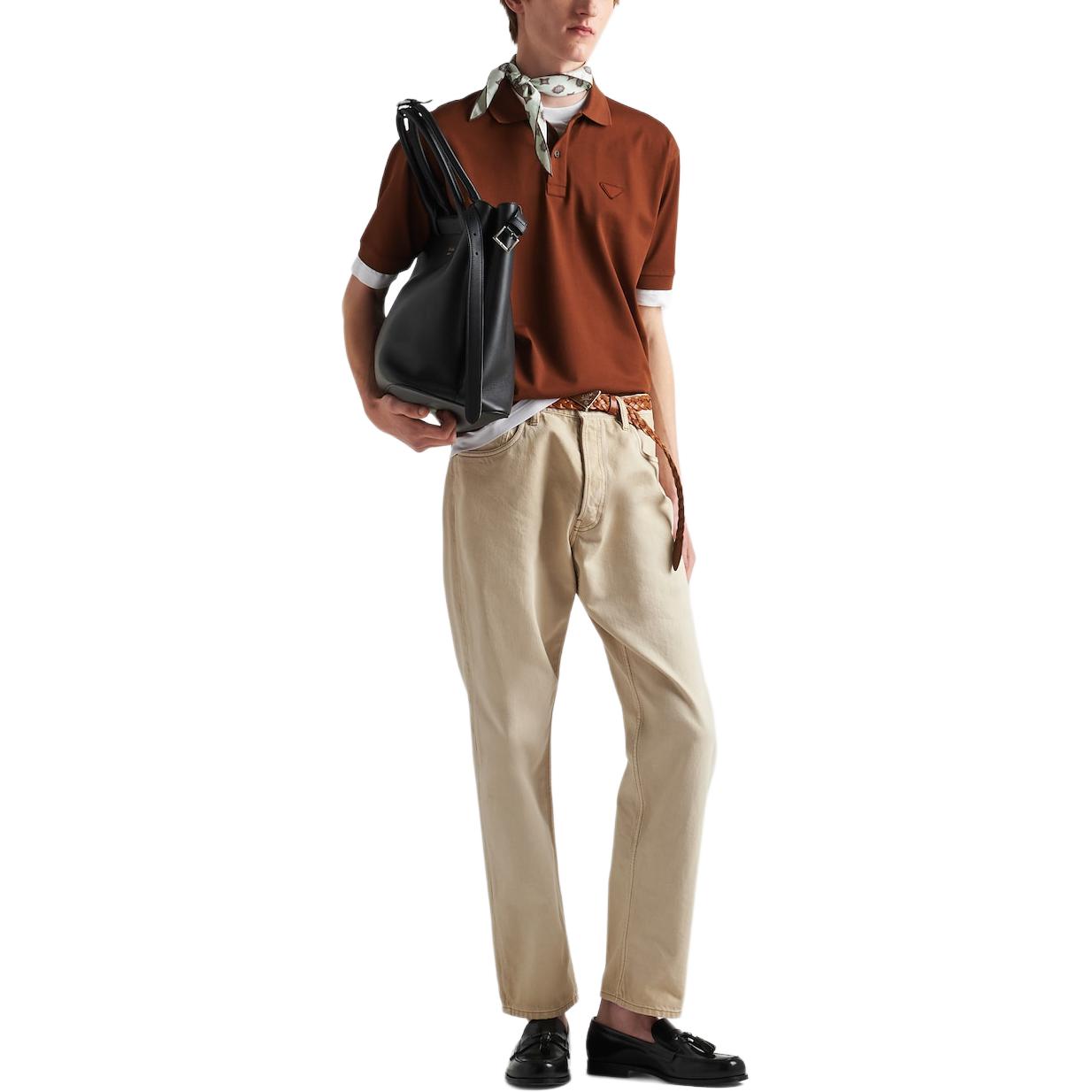 PRADA Old look Bull Denim Jeans Casual Pants Men's Beige