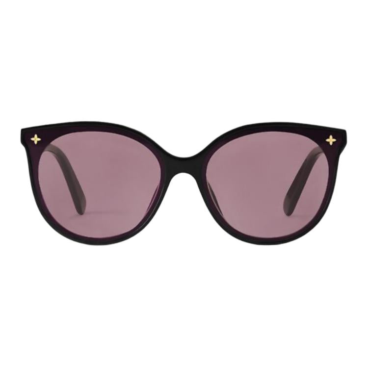 LOUIS VUITTON Oval Sunglasses Women's Black
