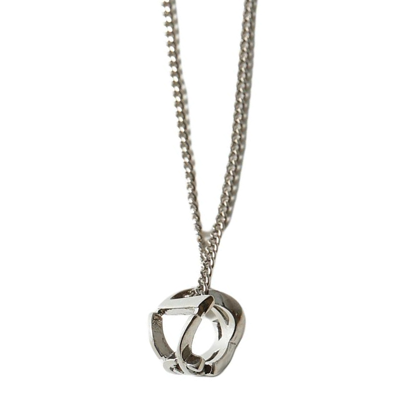 SAINT LAURENT Brass, Palladium Silver, Yellow Gold Necklaces Women's Silver/Gold