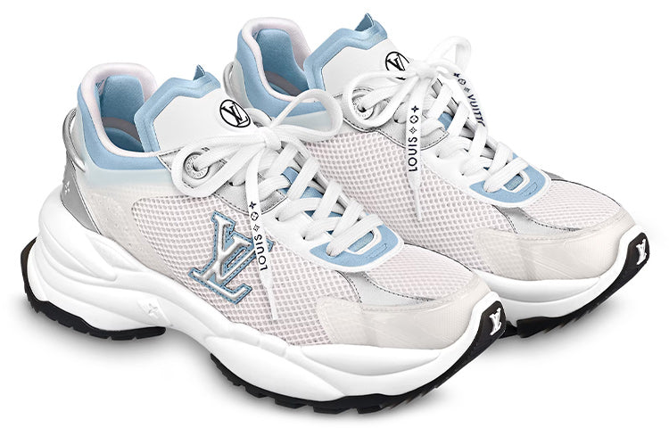 LOUIS VUITTON Run 55 Low-Top Sports Casual Shoes Women's White Blue