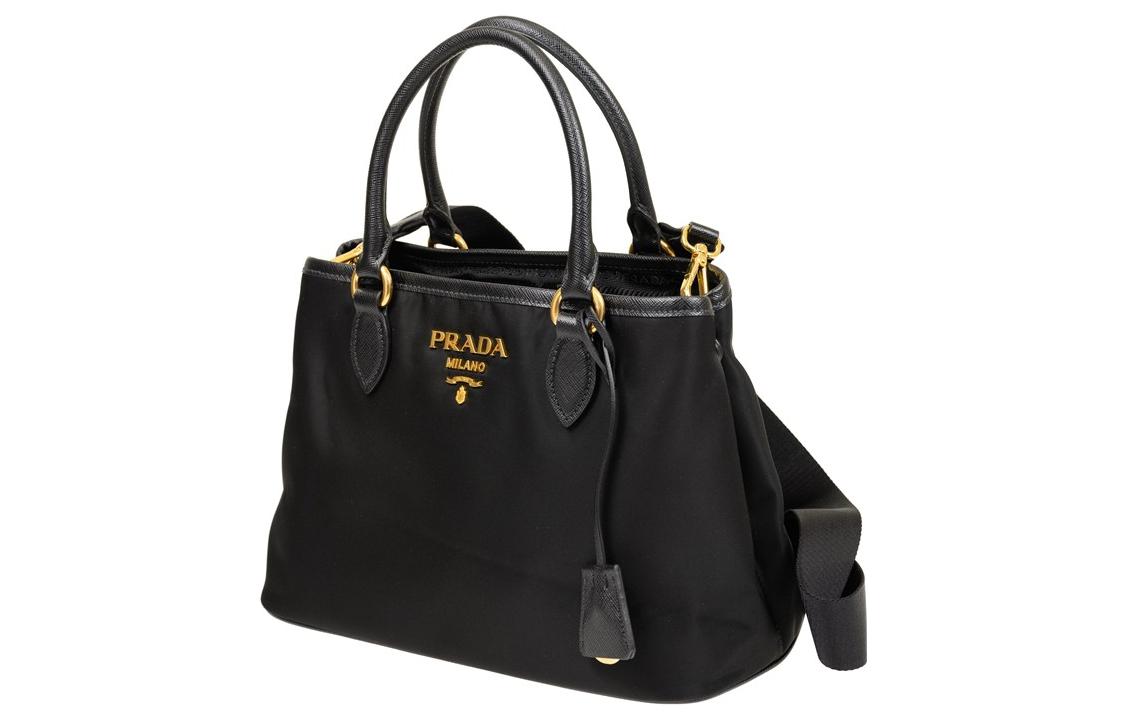 PRADA Nylon Tote Bag, Shopping Bag, Shoulder Bag, Crossbody Bag, Handbag Regular Women's Black