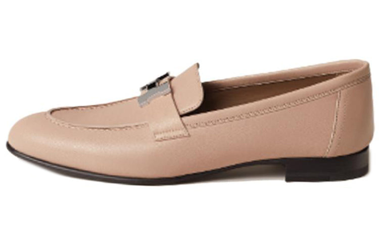 HERMES Paris Loafers Women's Beige