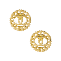 CHANEL Stud Earrings Women's Gold