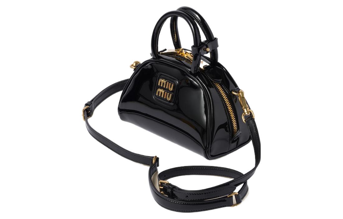 MIU MIU Leather Shoulder Bag, Crossbody Bag, Handbag Women's Black